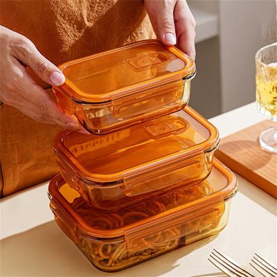 BOITE DE CONSERVATION ALIMENTAIRE - GlassSealBox™ - Marron - Plan dinette