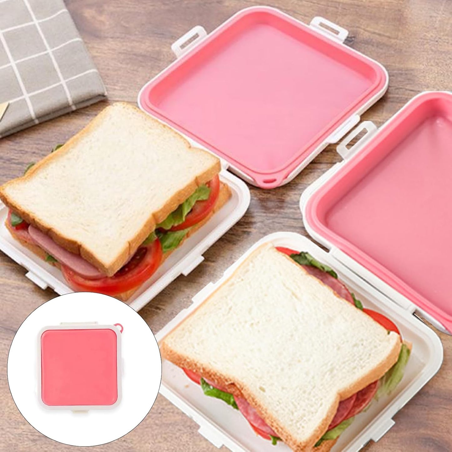 Lunch Box - SnackSafeBoxâą - Rose - Plan dinette