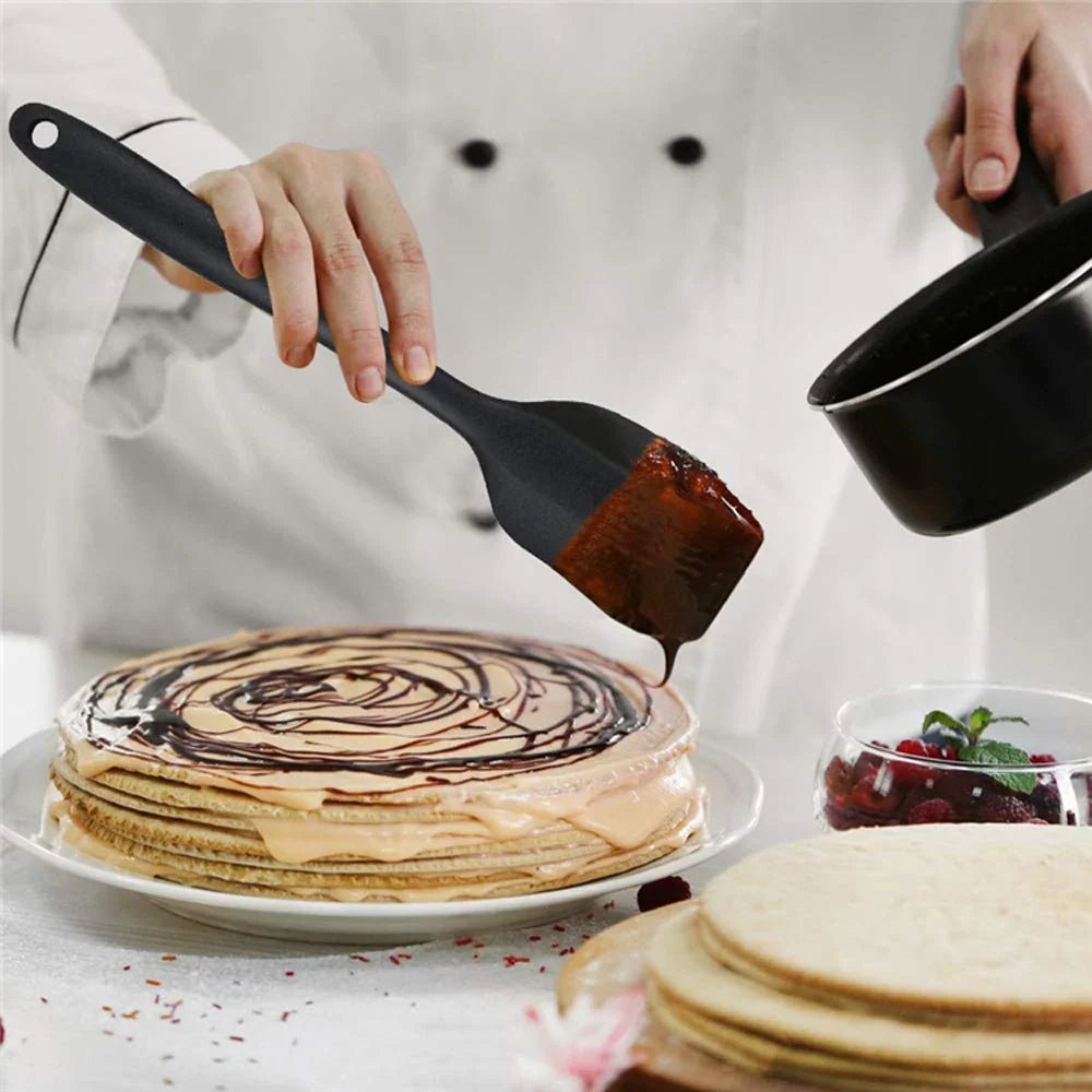 Spatule en Silicone - ChefFlexSpatula™ - Noir - Plan dinette