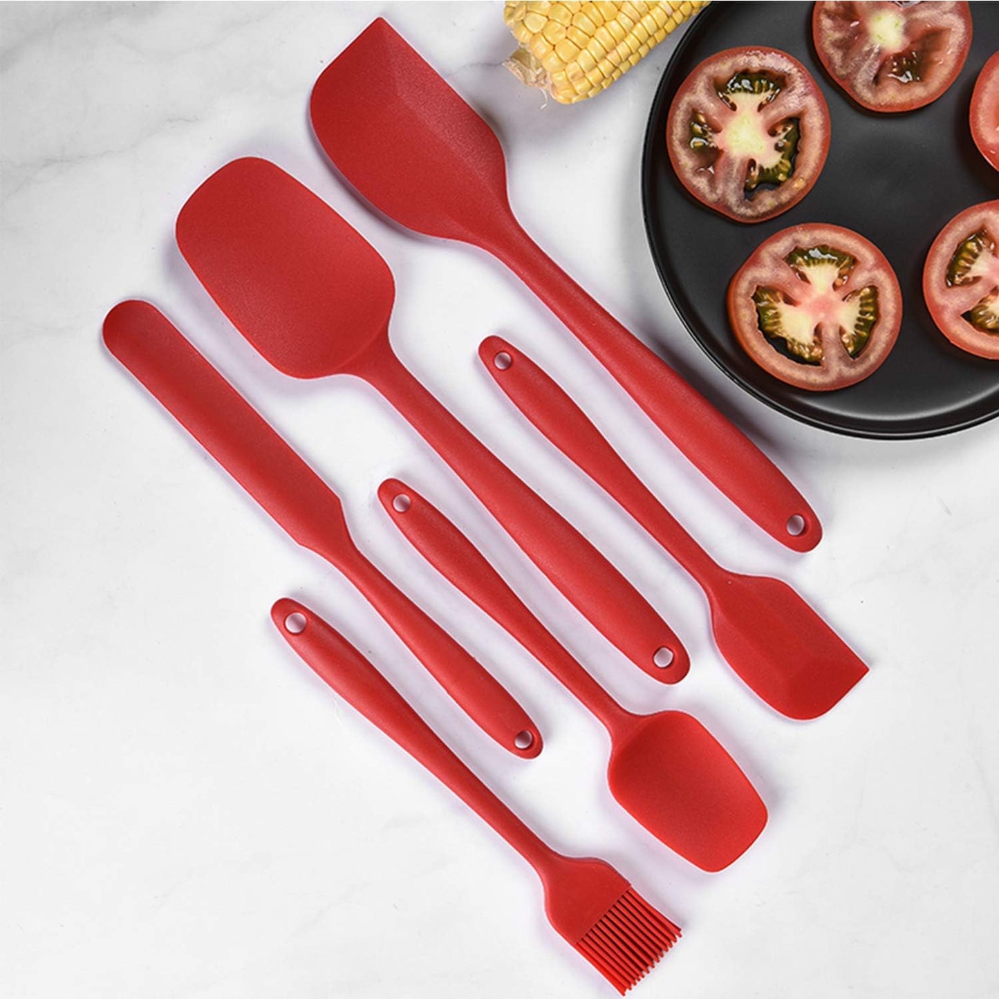 Spatule en Silicone - ChefFlexSpatula™ - Rouge - Plan dinette