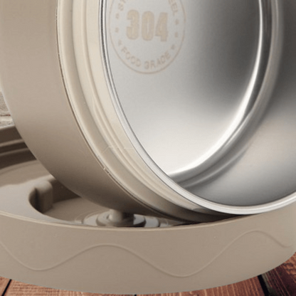 Lunch box isotherme inox double couche marron