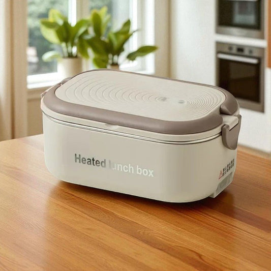 Lunch Box Chauffante - InoxHeatMeal™ - Kaki - Plan dinette