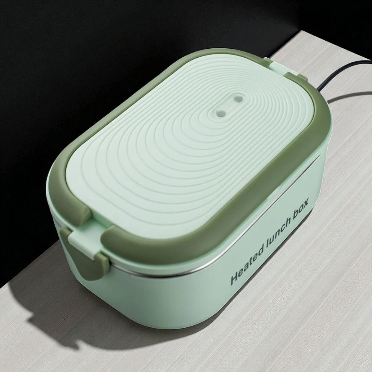 Lunch Box Chauffante - InoxHeatMeal™ - Vert - Plan dinette
