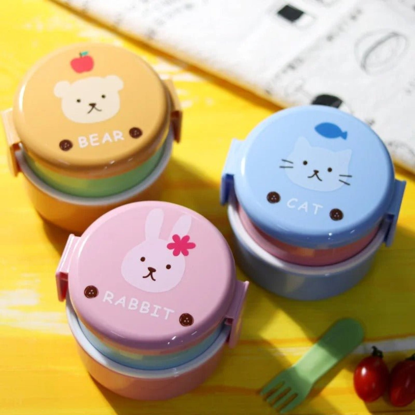 Lunch box enfant rose orange bleu| babybox - Plan dinette