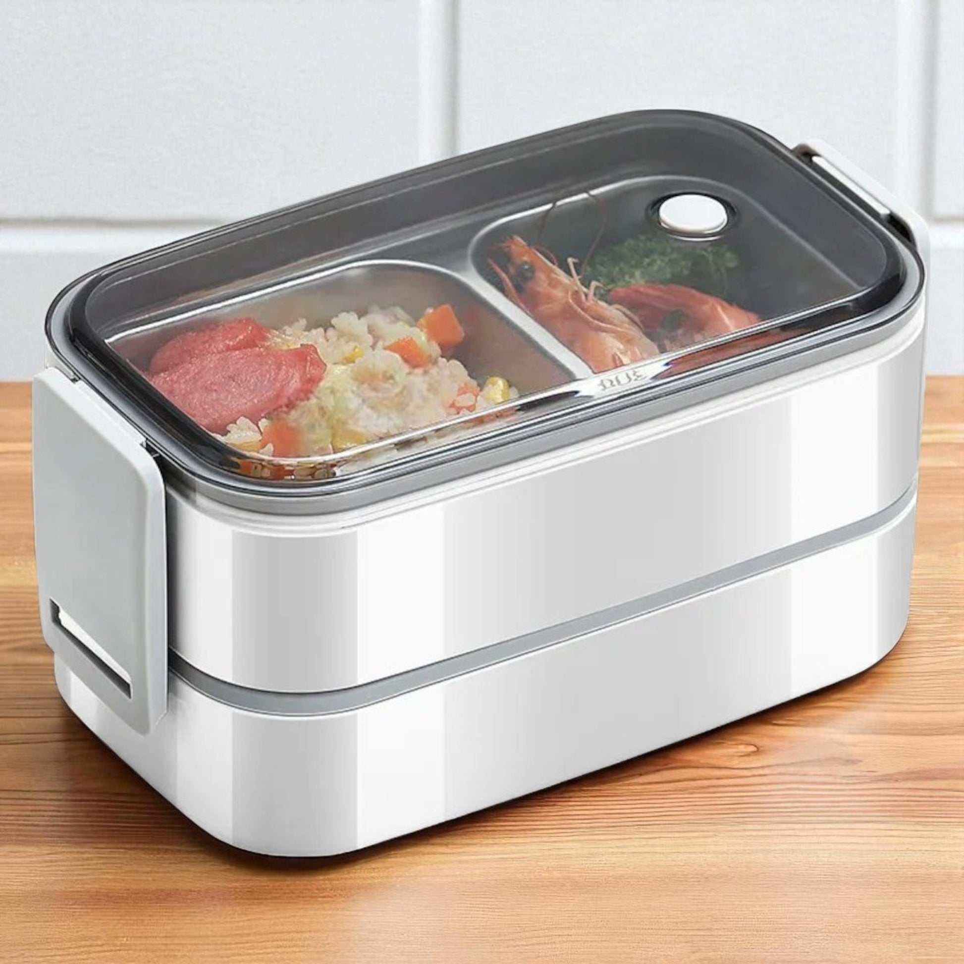 Lunch Box - InoxLunchMate™ - Gris - double compartiment