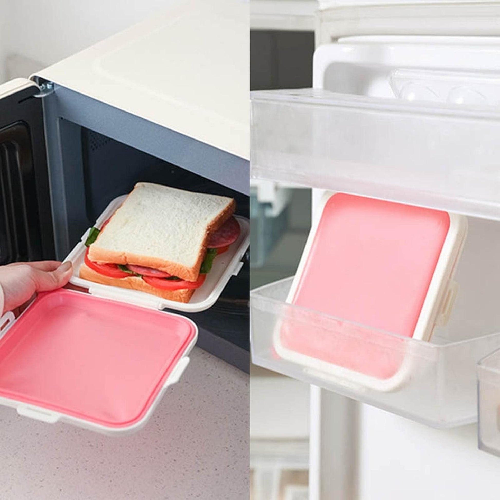 Lunch Box - SnackSafeBox™ - Rose - micr-onde