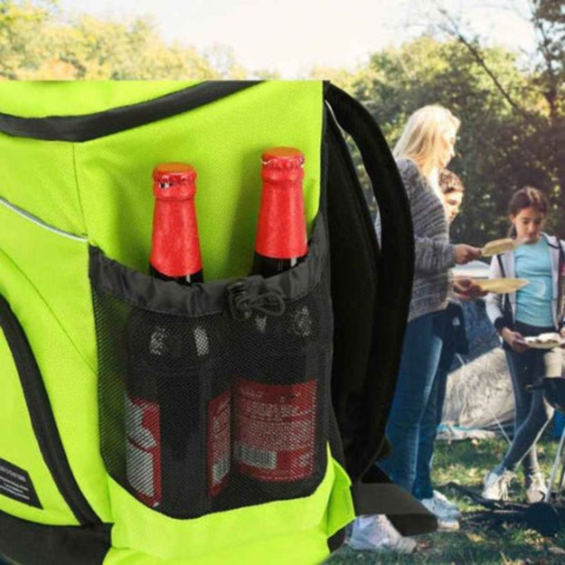 Sac à dos isotherme poche lateral filet |iglobakpak - Plan dinette