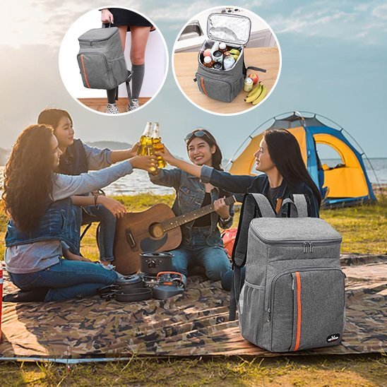 Sac isotherme a dos gris camping| solo