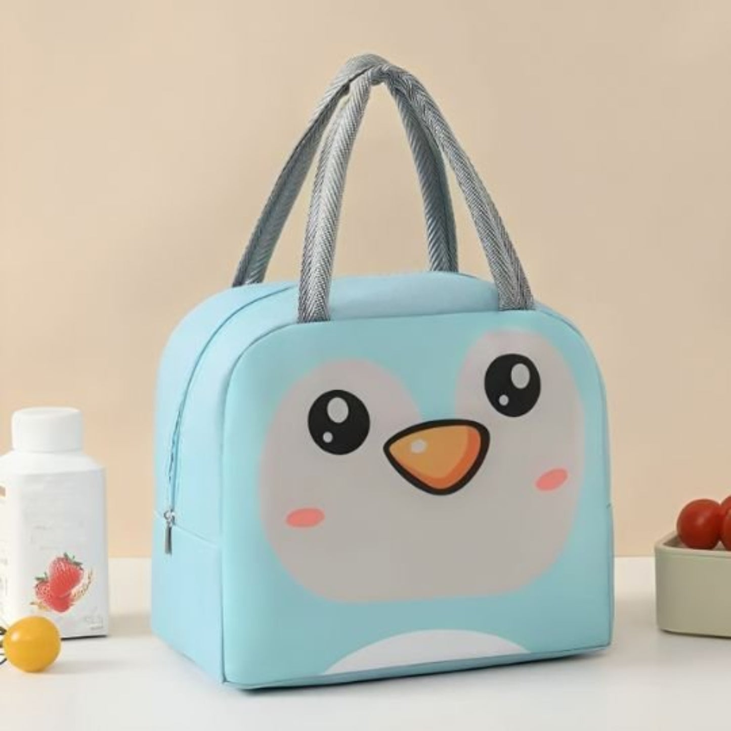 Sac isotherme bleu ciel oiseau | kidylunch 