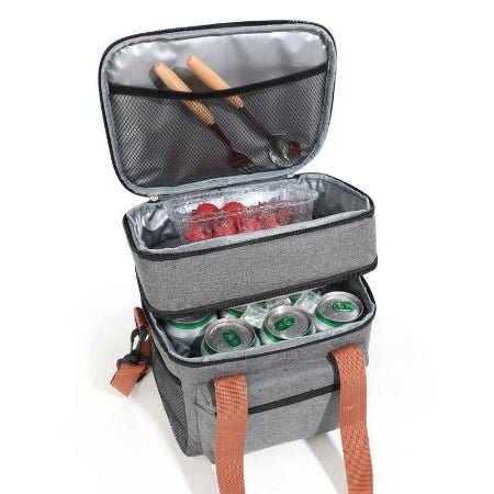 Sac isotherme gris multicompartiment | multicold - Plan dinette