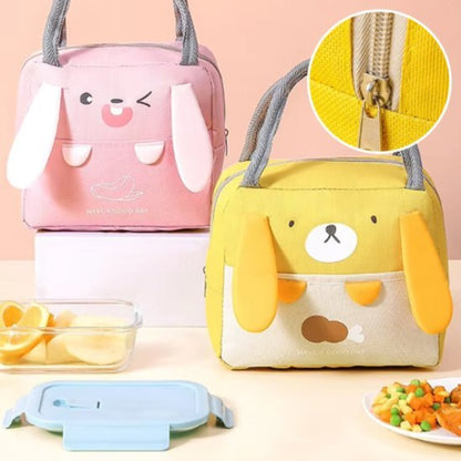 Sac isotherme repas anima lapin rose jaune