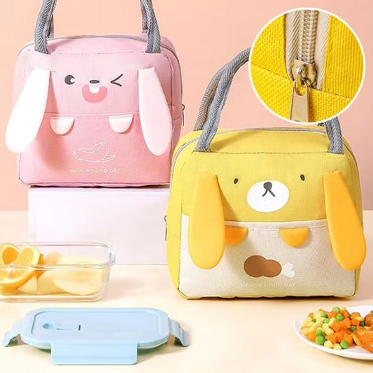 Sac isotherme repas anima lapin rose jaune