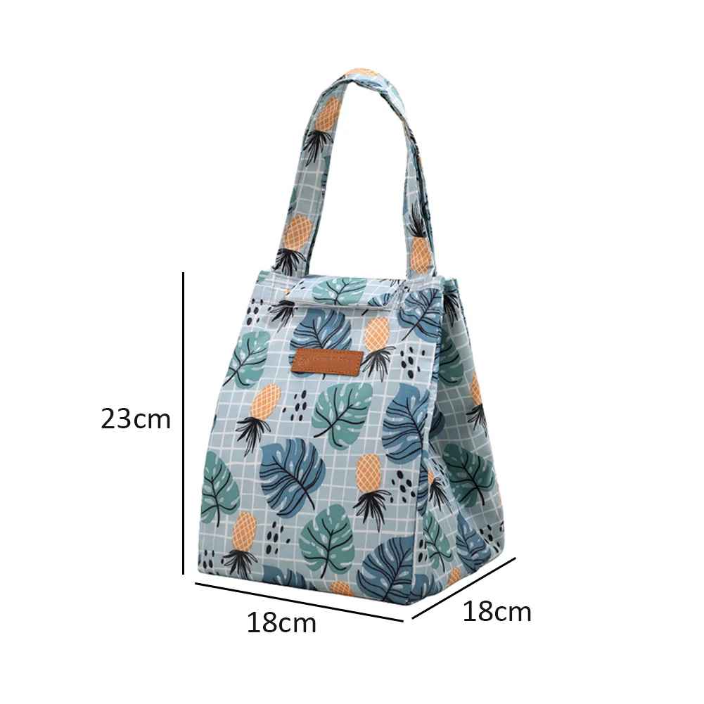 Sac isotherme repas bleu clair feuille | bubly 