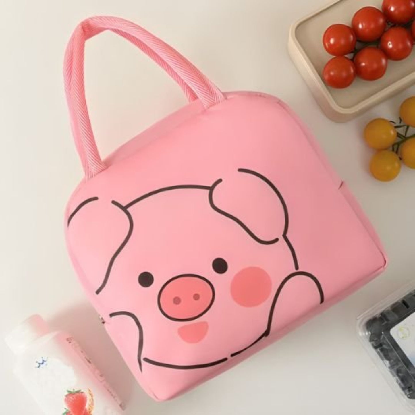 Sac isotherme rose cochon| kidylunch 