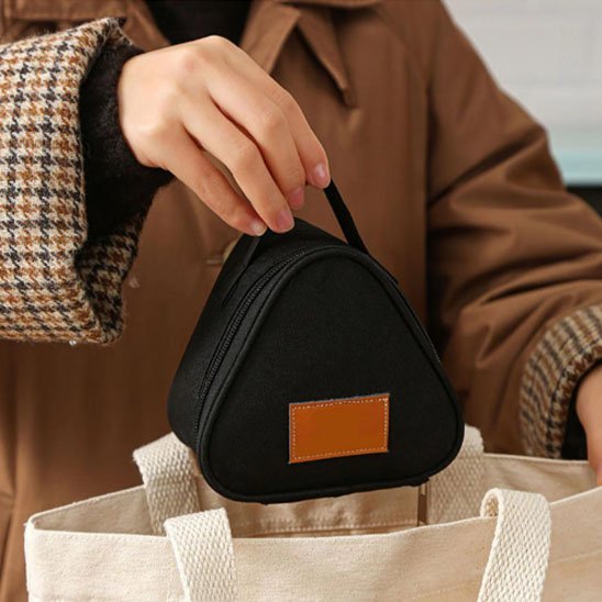 Sac isotherme triangulaire noir to go| trigofresh 