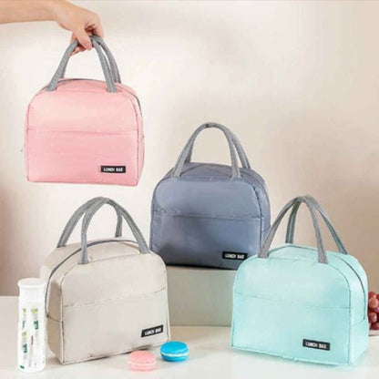 Sac Lunch Box hola beige bleu turquoise rose
